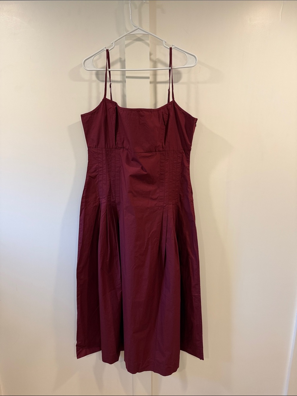 Ciao Lucia Burgundy Spaghetti-Strap Midi Dress
